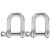 2pcs M14 Screw Pin Anchor Shackle 304 Stainless Steel Heavy Duty DShape Shackle for Paracord Bracelets