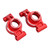 2pcs Rear Axle Seat Aluminum Alloy RC Rear Knuckle Arm Hub Carrier for Traxxas 1/10 MAXX 2.0 RC Cars Red