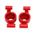 2pcs Rear Axle Seat Aluminum Alloy RC Rear Knuckle Arm Hub Carrier for Traxxas 1/10 MAXX 2.0 RC Cars Red