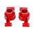 2pcs Rear Axle Seat Aluminum Alloy RC Rear Knuckle Arm Hub Carrier for Traxxas 1/10 MAXX 2.0 RC Cars Red