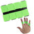 8Pcs Silicone Anti slip Elasticity Golfer Swing Grip Golf Finger Band Cover Sets(green)