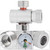 Outdoor Air Pump Connector Head Fill Station CO2 Inflator Adapter with 3000psi Gaugesilver