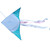 Cartoon Kite Durable Exquisite Triangle Colorful Kite Easy Fly Beginner Kite for Children Adults Blue