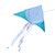 Cartoon Kite Durable Exquisite Triangle Colorful Kite Easy Fly Beginner Kite for Children Adults Blue