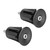 Aluminum Alloy Bike Grips Bar End Caps Plug for Mountain Bike Road Bicycle Handlebar (Black)
