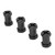 4PCS 12mm Hex Hub Adapters with Nuts Aluminum Alloy Wheel Hub Extension Adapter for 1/10 RC Car 20mm Length Black
