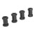 4PCS 12mm Hex Hub Adapters with Nuts Aluminum Alloy Wheel Hub Extension Adapter for 1/10 RC Car 20mm Length Black