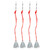 4Pcs Stainless Steel Carp Explosion Fishing Hook Lure Bait Fishhook Tackle with Weight
