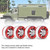 4pcs RC Car Aluminium Alloy Beadlock Wheel Rim Hubs for WPL 1/16 RC Military Truck (Silver  Red)