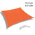 Sail Shade Rectangle Polyester Oxford Cloth Orange Red Sun Shade Sail for Backyard Yard Deck Patio Garden 2.5x2.5m