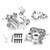Aluminium Alloy Gear Box Shell Replacement for TRAXXAS TRX‑4/6 Simulation 1/10 RC Carsilver