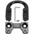 Aluminum Alloy D Loop Ring Shooting Compound Bow Release Bowstring Buckle AccessoriesBlack