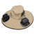 Mens Sun Hat with 2 Solar Fans Nylon UPF50 Wide Brim Fast Drying USB Rechargeable Summer Cooling Fan Fisherman Hat for Beach Outdoor Sports Khaki