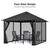 Mosquito Netting for Patio Canopy Umbrella Screen Netting for Porch Patio and Outdoor Living Spaces 4-Panel Patio Screen Walls with Zipper