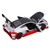 1/32 Sports Racing Car Model Alloy Diecast Pull Back Vehicle Toy with Sound and Light for Toddlers KidsWhite