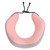 Travel Pillow for Neck Support Memory Foam Slow Rebound U Shaped Head Rest Cushion for Airplane Car Sitting Sleeping L Cardamom pink