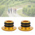 1 Pair Aluminum Alloy Road Bike Bicycle Handlebar Handle Grip Bar End Plug Cap Parts(gold)
