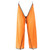 Rain Pants Waterproof Side Zipper Lightweight Adjustable Rainproof Trousers for Hiking Outdoor Use Orange