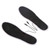Electric Heated Insoles Smart USB Rechargeable Heating Temperature Control Heated Shoe Insoles for Winter Black 35-36