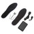 Electric Heated Insoles Smart USB Rechargeable Heating Temperature Control Heated Shoe Insoles for Winter Black 35-36