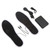 Electric Heated Insoles Smart USB Rechargeable Heating Temperature Control Heated Shoe Insoles for Winter Black 35-36