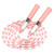 Jump Rope Adjustable with Name Tag Anti Slip Handle Grip Soft Pattern Tube Wrapped Skipping Rope for Kids Fitness Exercise Pink