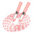 Jump Rope Adjustable with Name Tag Anti Slip Handle Grip Soft Pattern Tube Wrapped Skipping Rope for Kids Fitness Exercise Pink