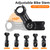 Adjustable Bicycle Handlebar Stem Variable 60 Degree Angle Aluminum Alloy Bike Handlebar Riser Road Bike Front Fork Stem Adapter