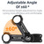 Adjustable Bicycle Handlebar Stem Variable 60 Degree Angle Aluminum Alloy Bike Handlebar Riser Road Bike Front Fork Stem Adapter