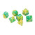 4Set Large White Number Polyhedral Dice Multifaceted Dice for Interactive Games Education Entertainment School Supplies Green