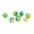 4Set Large White Number Polyhedral Dice Multifaceted Dice for Interactive Games Education Entertainment School Supplies Green
