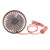 Car Fan with LED Light Air Vent Clip Fan 3 Speed Strong Wind USB Charging for Cars Tables Home Office Red