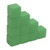 30pcs Plastic Blank Dice Glossy Write On Six Sided Dice Set Plastic Teaching Cubes for Education Board Games Green