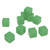 30pcs Plastic Blank Dice Glossy Write On Six Sided Dice Set Plastic Teaching Cubes for Education Board Games Green