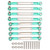 8Pcs Upgrade Metal Pull Rod Steering Pull Rod for WPL/MN/Feiyu 1/16 RC Car Spare PartsGreen
