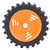 Wheel Rim Hub Tires Rubber Tyres for 1/8 RC Truck Car Accessory (Orange)