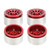 4Pcs 2.9 Inch Wheel Hub Aluminum Alloy Wheel Hub for 1/6 Remote Control Climbing CarRed