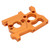 Orange RC Trunk CNC Motor Mount Holder RC Car Motor Mount Bracket for ZD Racing MX 07 1/7
