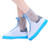 2 PCS Rainproof Shoes Covers Dazzling Anti Slip Boot Shoes Covers for Outdoor Walking Cycling Blue White XL