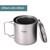 TOMSHOO Ultralight Titanium Cup Outdoor Portable 2PCS Cup Set 420ml 650ml Camping Picnic Water Cup Mug with Foldable Handle