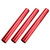 3Pcs Aluminum Alloy Track Field Relay Batons Track Batons Race Equipments for Running Race Team for Outdoor Running Race Student Relay Events Red