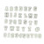 37PCS Hole Shoe Luminous Decorations Alphabet Letters Numbers Shape Sandals Clothing Accessories