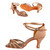 Soft Comfortable Latin Shoes Fashion Dance ChA cha Shoe for Women Light Brown 39