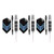 3pcs 155mm Steel Tip Target Throwing Darts Set With Printing Flights for Dartboard