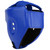 Boxing Helmet PU Leather Adjustable Head Guard Sanda Kickboxing Training DefenseBlue Large Size