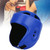 Boxing Helmet PU Leather Adjustable Head Guard Sanda Kickboxing Training DefenseBlue Large Size