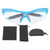 Outdoor Sunglasses Windproof UV Protection TR Ergonomics Riding Sunglasses for Hiking Children Blue Frame Transparent Lens