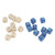 20 PCS Acrylic Square Corner Dice Set Colorfast Lightweight 6 Sided Number Dice Set for Math Games White and Blue