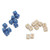 20 PCS Acrylic Square Corner Dice Set Colorfast Lightweight 6 Sided Number Dice Set for Math Games White and Blue