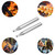 2pcs Stainless Steel Blow Fire Tube Collapsible Pocket Retractable Blow Fire Stick for Outdoor Picnic Camping Hiking